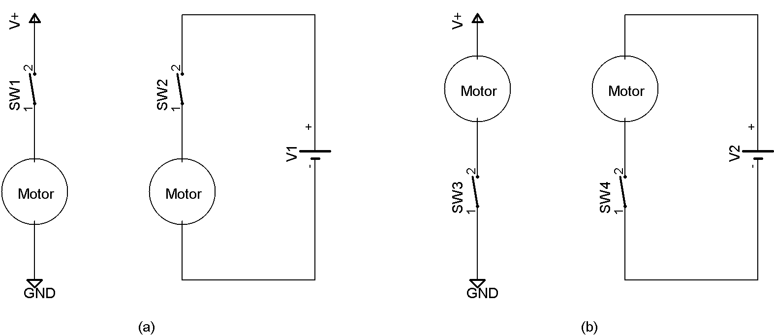 motor control with switch